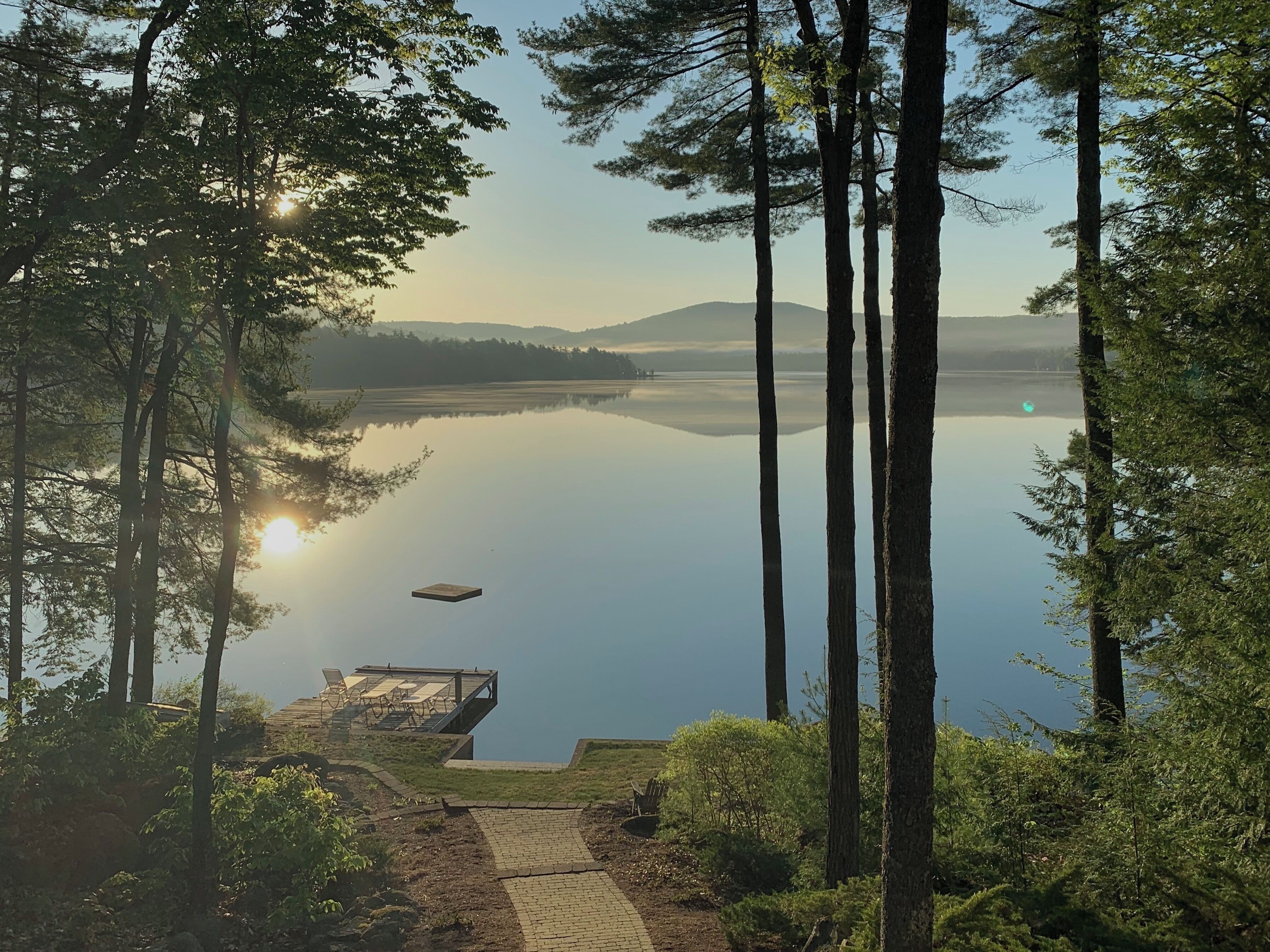 Four bedrooms, spacious contemporary waterfront home on Merrymeeting Lake. 