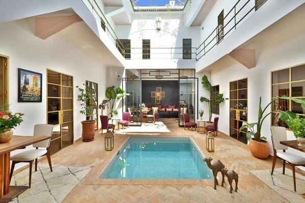 Indoor pool, outdoor pool - Riad La Parenthese (Marrakech)
