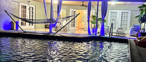 Outdoor pool, a heated pool