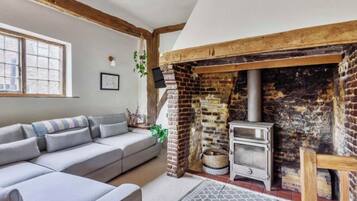Apartment | Living area | Fireplace