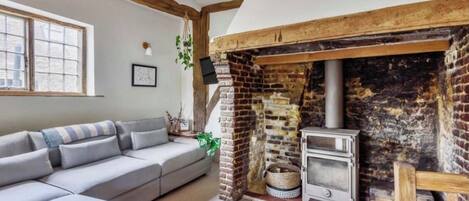 Apartment | Living area | Fireplace