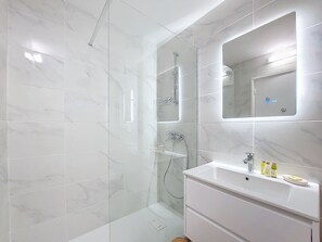 Shower, hair dryer