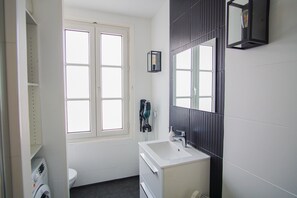 Shower, hair dryer