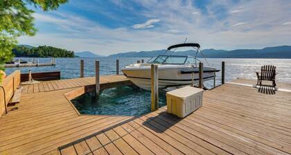 Waterfront Lake George Lodge w/ Boat Dock & Deck!