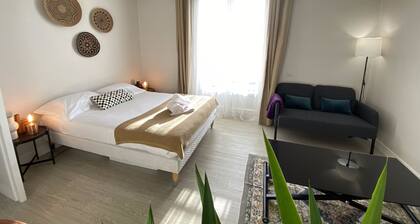 Grand studio calme avec balcon & parking gratuit