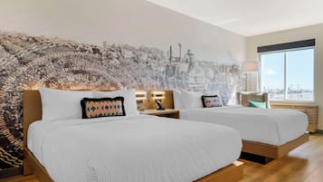 1 slaapkamer, een kluis op de kamer, een bureau, een laptopwerkplek