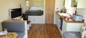 Romantic Shepherd's Hut with hot tub. Ultimate Dark Skies experience.