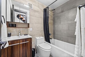 Hair dryer, towels