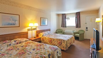 Room, 2 Double Beds, Non Smoking | Iron/ironing board, bed sheets