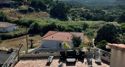 F3 in a charming villa in a quiet location shared swimming pool panoramic sea and mountain view