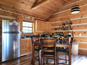 Fridge, microwave, oven, stovetop - Romantic, Private Cabin in Smokies w/view, Hot Tub and Firepit! (Sevierville)