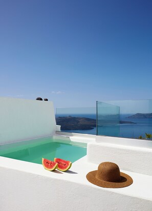 Honeymoon Suite, Hot Tub, Sea View | Private spa tub - Caldera's Bliss Suites (Santorini)
