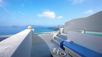 Suite Superior, idromassaggio, vista mare | Terrazza/patio