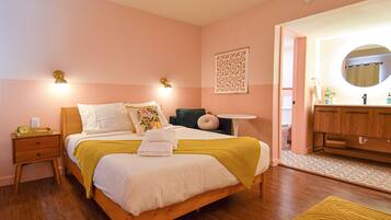 1 slaapkamer, een bureau, gratis wifi, beddengoed