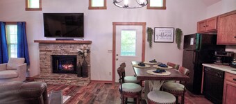 Cozy cabin with mtn view and an awesome media room in charming Townsend.  