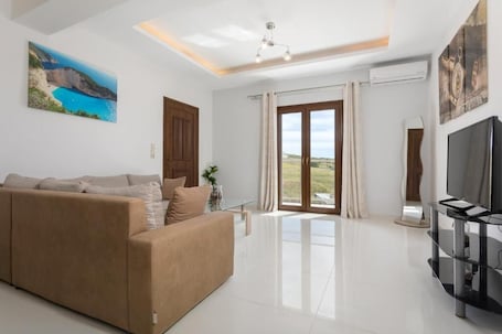 Living area. One and only Villa at NAvagio