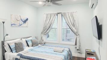 2 bedrooms, iron/ironing board, WiFi, bed sheets