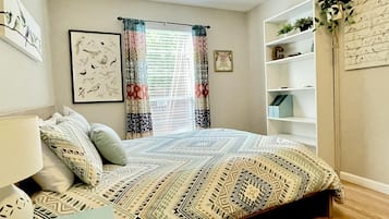 Desk, iron/ironing board, free WiFi, bed sheets