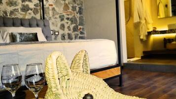 Habitación de lujo | Sábanas de algodón egipcio, ropa de cama de alta calidad y edredón