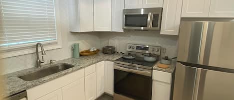Microwave, oven, stovetop, dishwasher