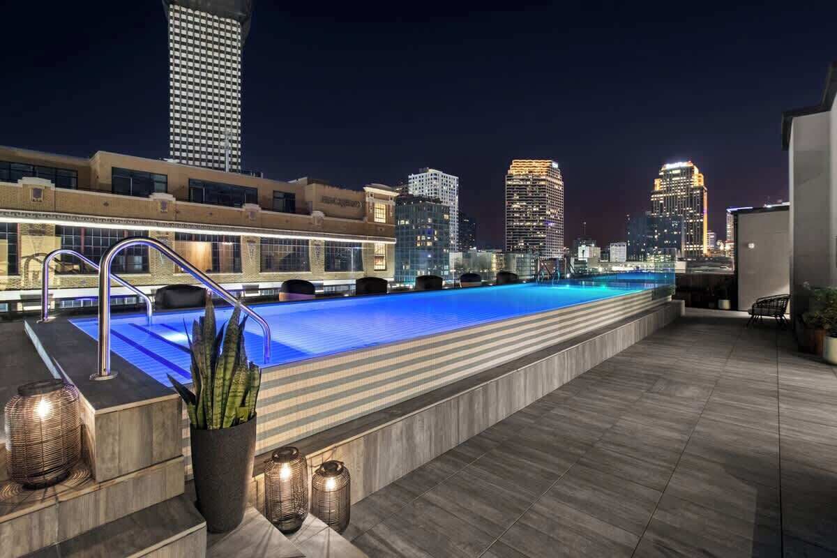 A heated pool