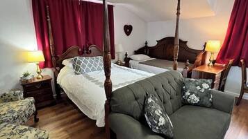 1 bedroom, desk, iron/ironing board, travel crib