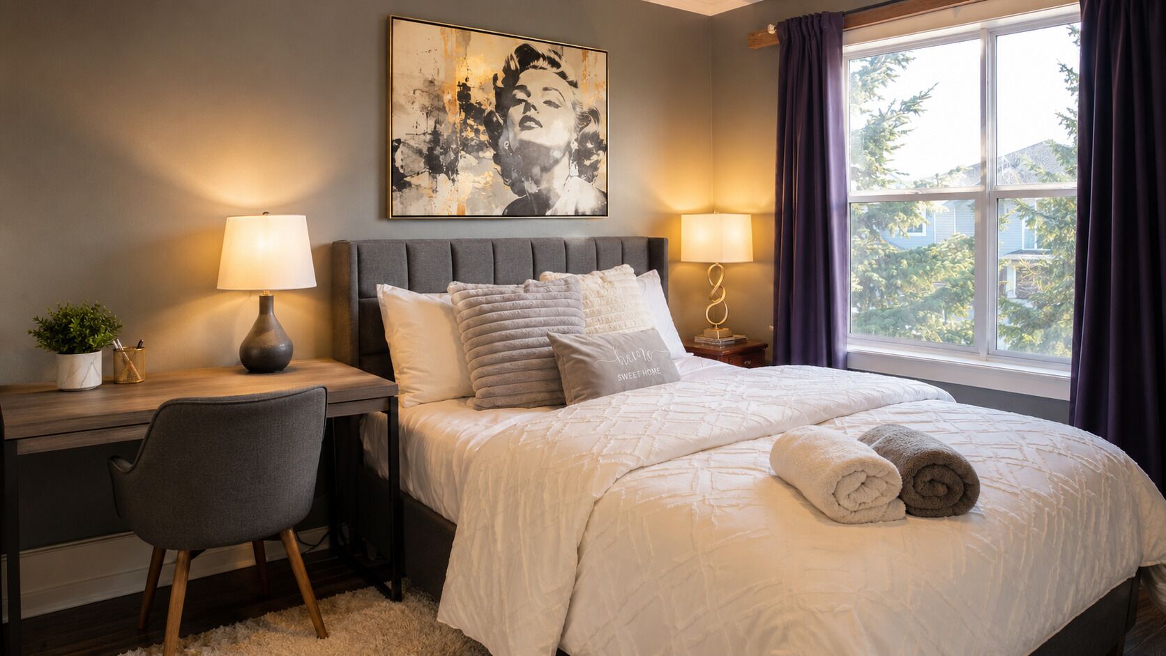 Comfort Double Room, 1 Queen Bed (Bowness Room) | Individually furnished, blackout curtains, free WiFi, bed sheets