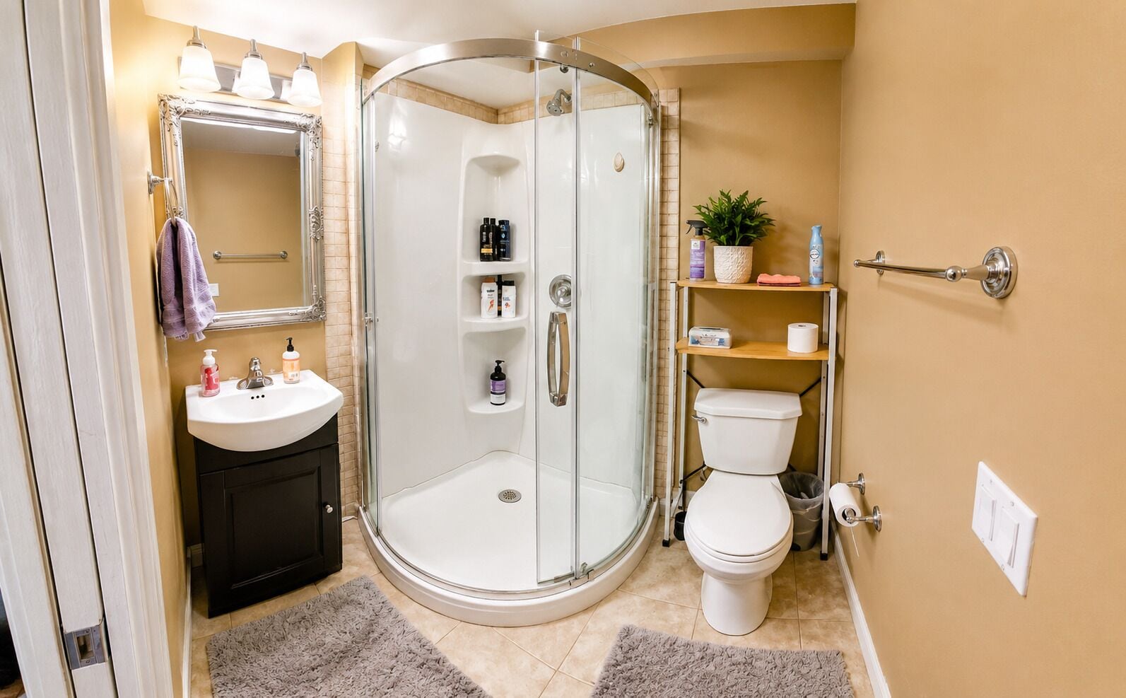 Free toiletries, hair dryer, towels, soap