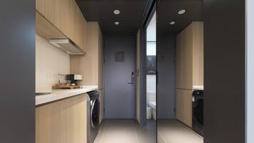 Down duvets, memory-foam beds, in-room safe, desk