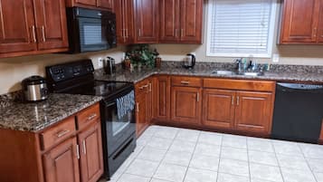 Microwave, oven, stovetop, dishwasher