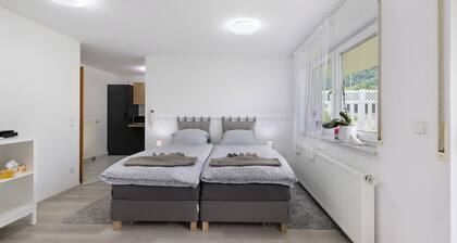 Ferienwohnung 'Albgängerle' mit Bergblick, privater Terrasse und WLAN