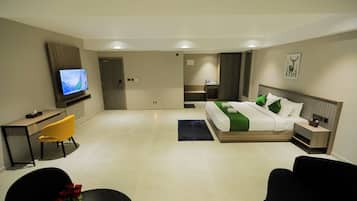 Royal-Zimmer, 1 King-Bett, Stadtblick | 1 Schlafzimmer, Bettwäsche aus ägyptischer Baumwolle