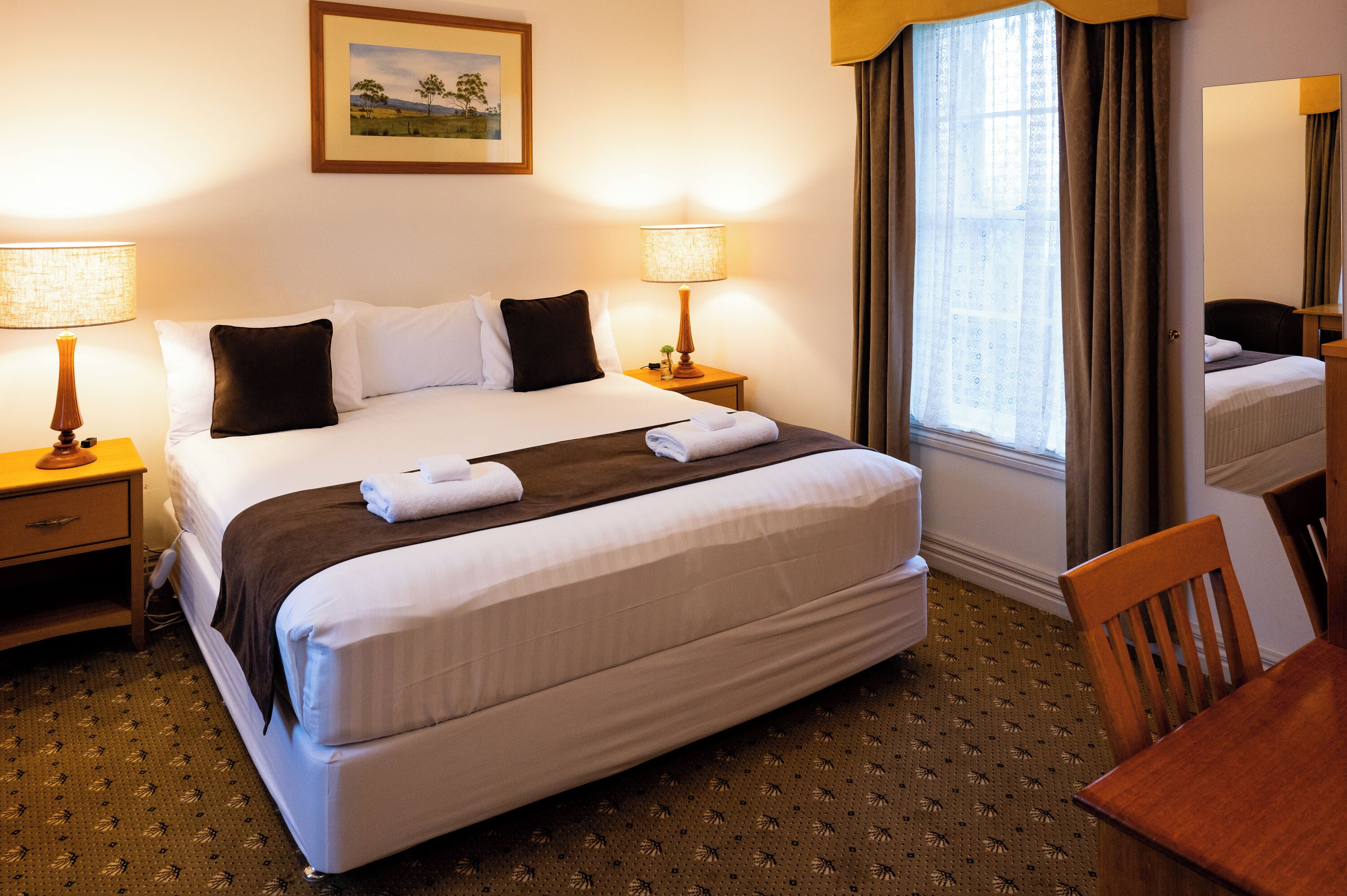 Hypo-allergenic bedding, desk, soundproofing, iron/ironing board