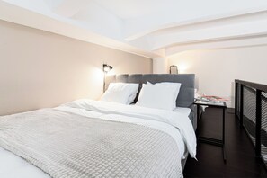 Deluxe Apartment | 1 bedroom, blackout drapes, iron/ironing board, cribs/infant beds - Two-level Loft with balcony and parking (Prague)