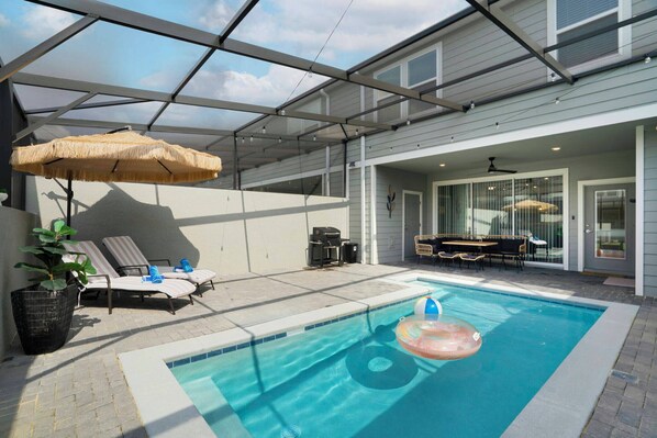 A heated pool