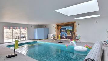 Indoor pool, a heated pool