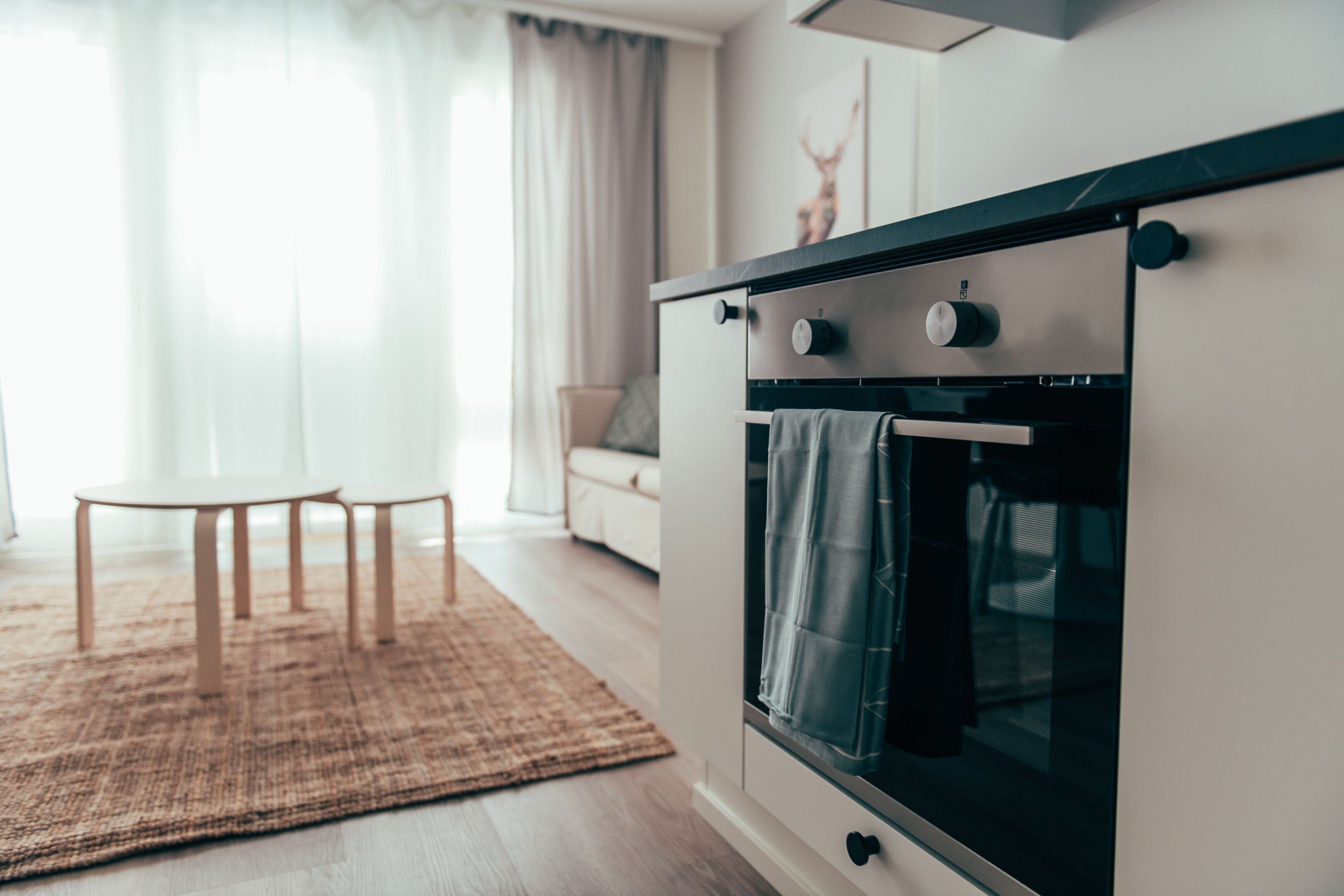 Basic-Apartment | Eigene Küche | Kühlschrank, Mikrowelle, Ofen, Herdplatte