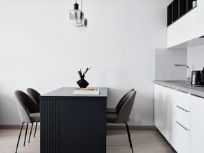 Elite Suite, Balcony, City View | Private kitchenette | Fridge, microwave, stovetop, espresso maker - AVA Hotel & Residences Athens Riviera (Kallithea)