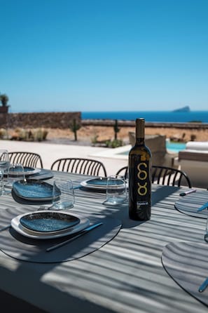 Luxury Villa, Patio, Sea View | Terrace/patio