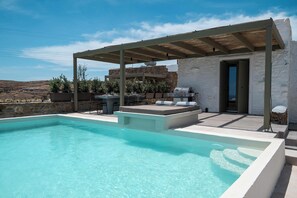 Vila panorâmica, varanda, vista para o mar | Piscina particular