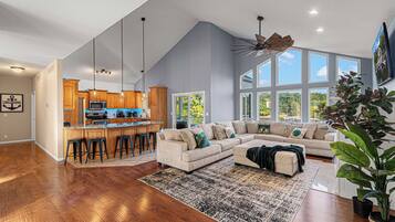 Smart TV, fireplace, video games