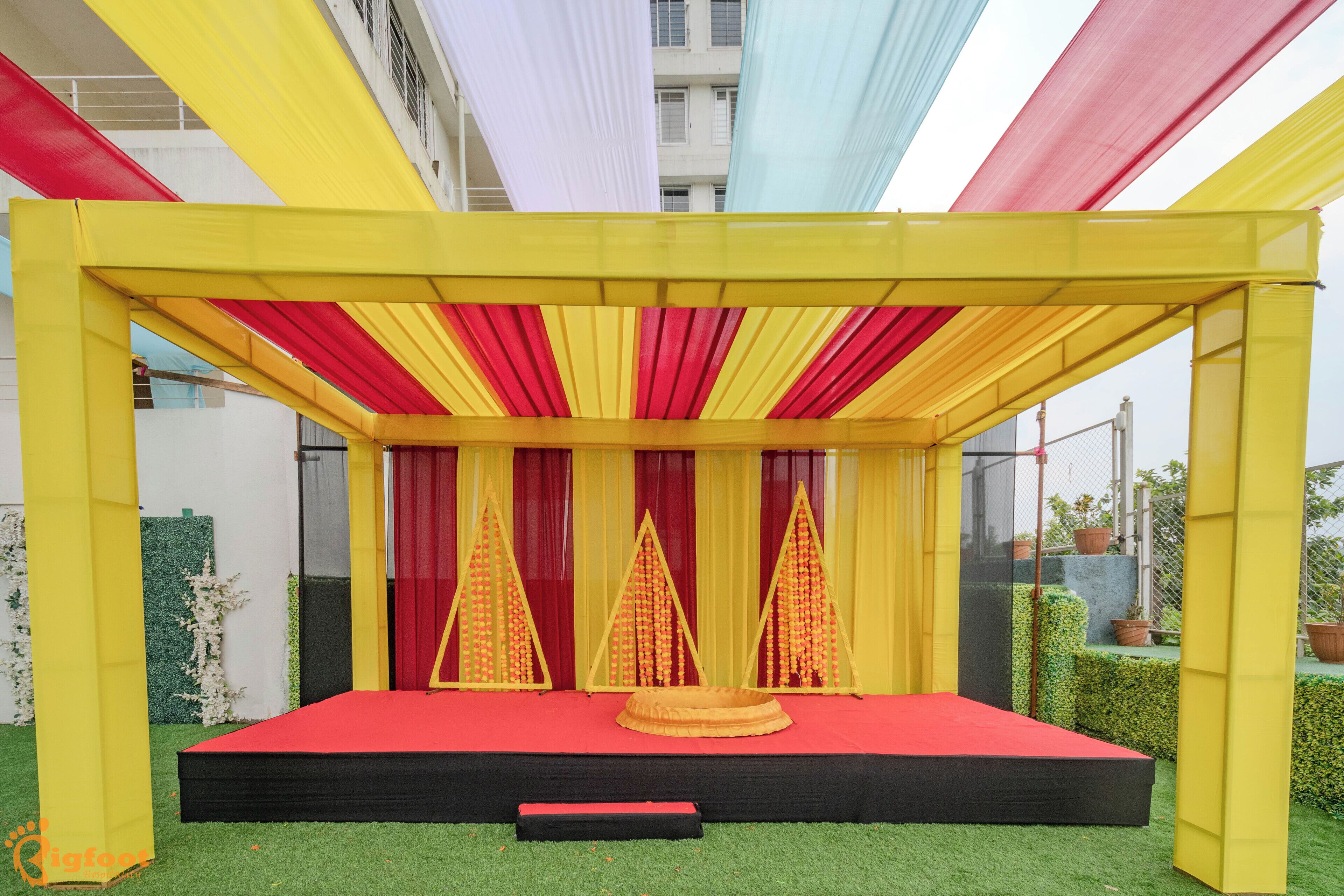 Outdoor wedding area