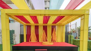 Outdoor wedding area