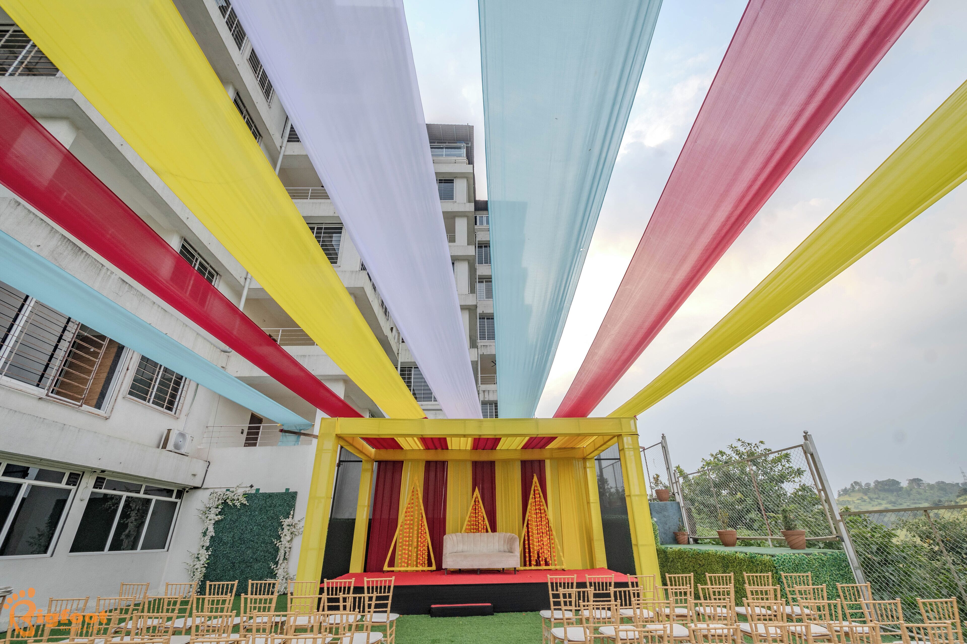Outdoor wedding area