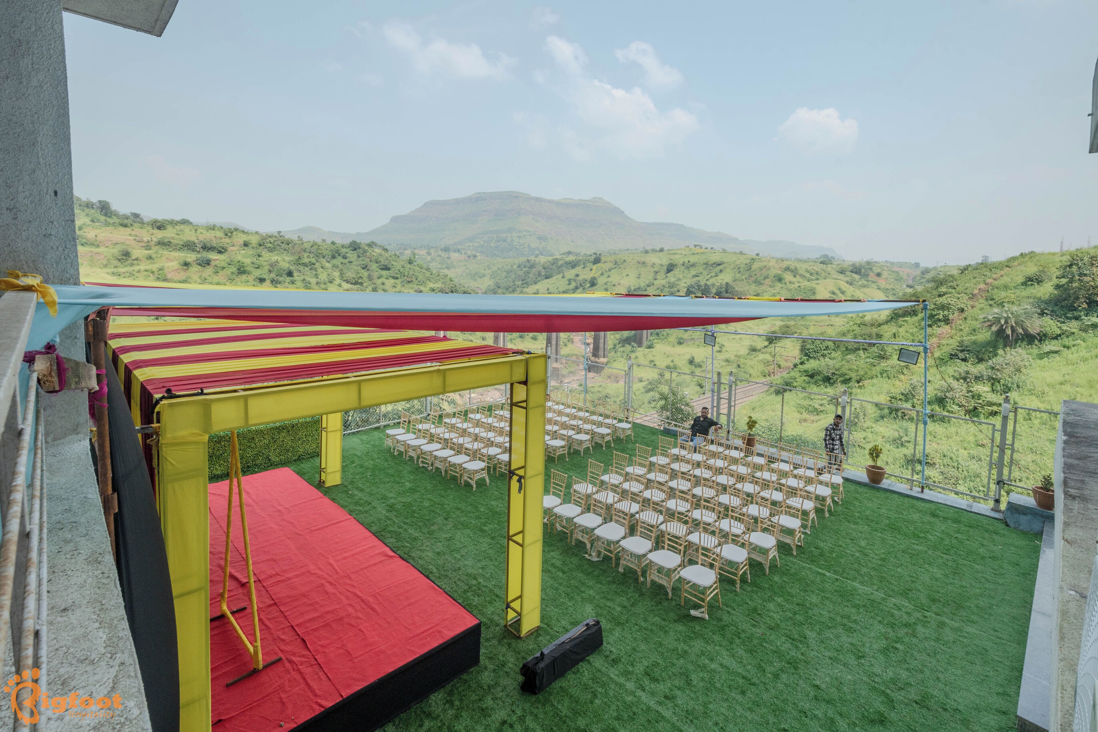 Outdoor wedding area
