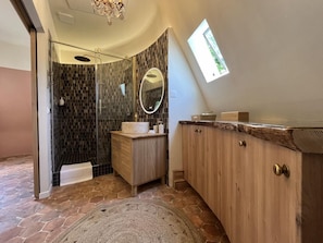 Shower, hair dryer
