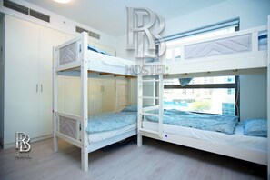1 bedroom, laptop workspace, soundproofing, iron/ironing board
