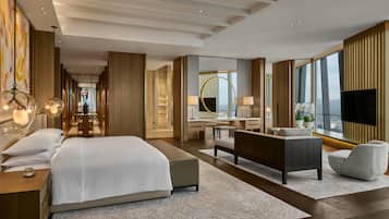 Premium bedding, free minibar items, in-room safe, desk