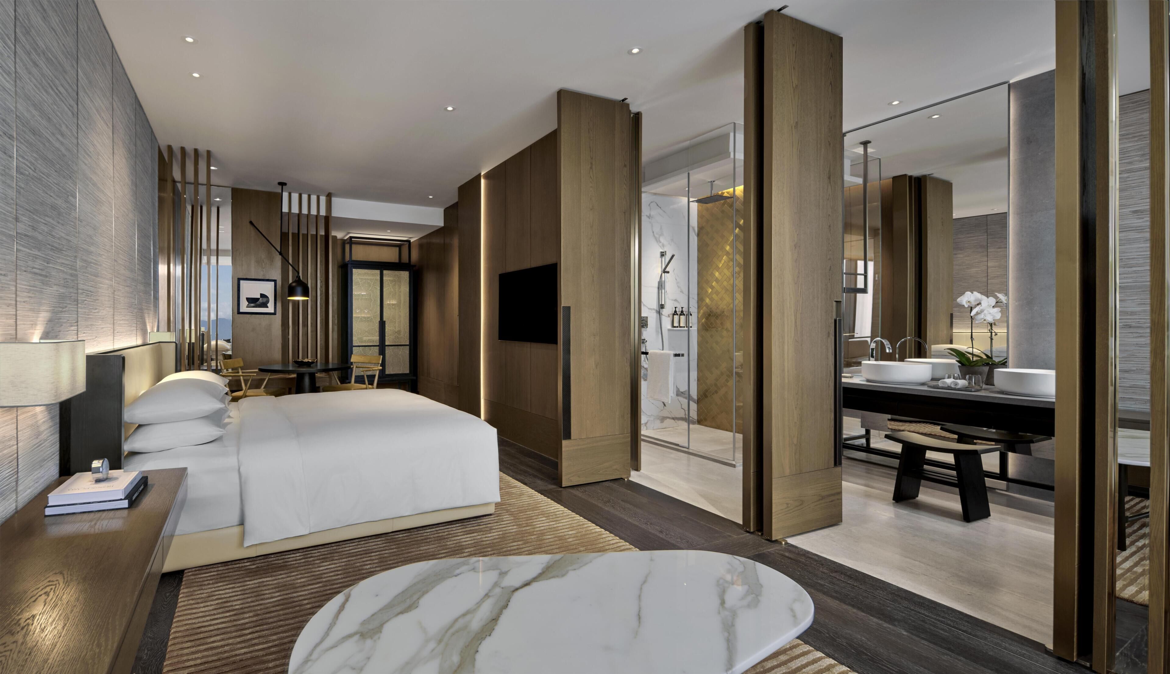 Premium bedding, free minibar items, in-room safe, desk