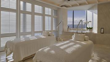 Salas de tratamiento para parejas, tratamientos corporales, aromaterapia